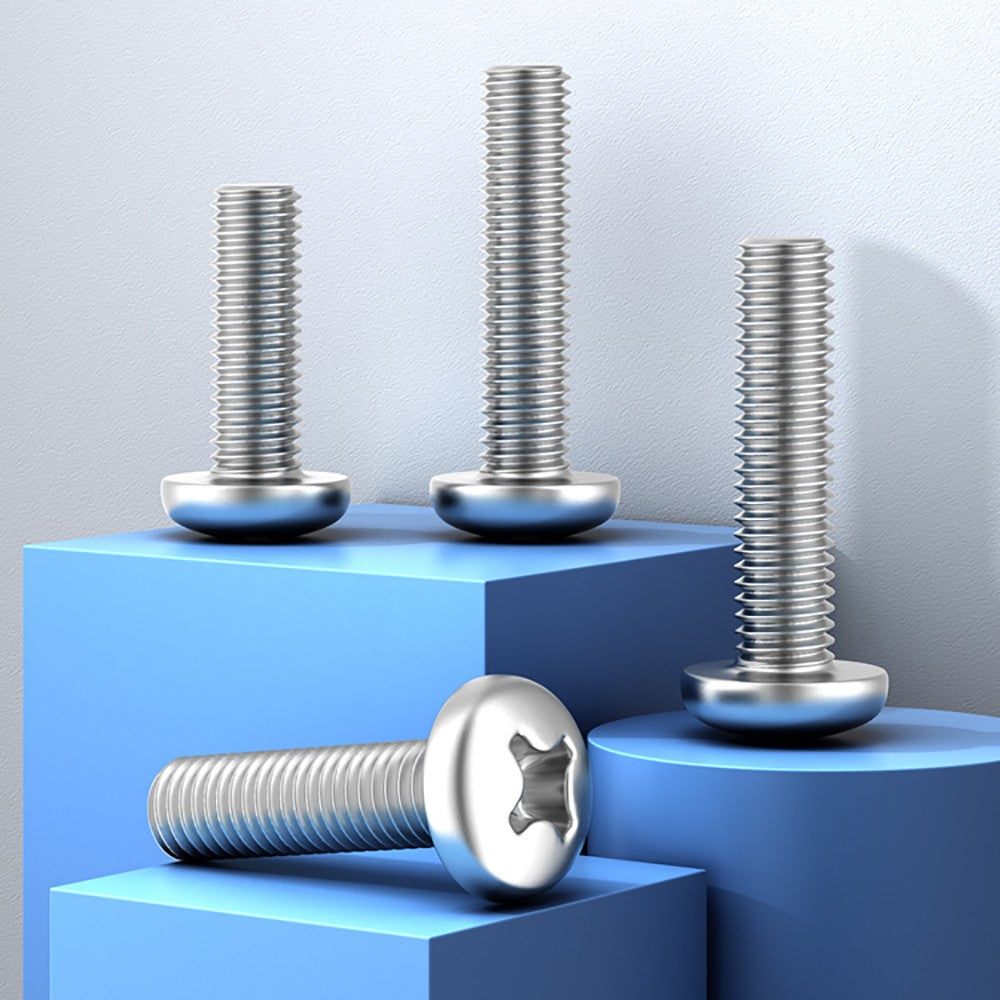 M4 M5 M6 M8 M10 Pan Head Phillips Machine Screws – A2 Stainless Steel (304), DIN 7985