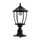 Solar Outdoor Lantern 20" Black Aluminum Vintage LED Garden Path Light
