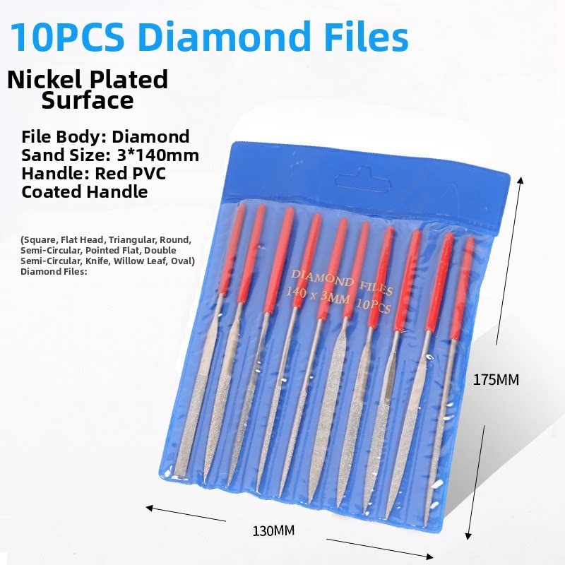 Guitar Fret & Nut Polishing File Set – 10-Piece Fretboard Groove Polishing Kit with Optional Add-Ons