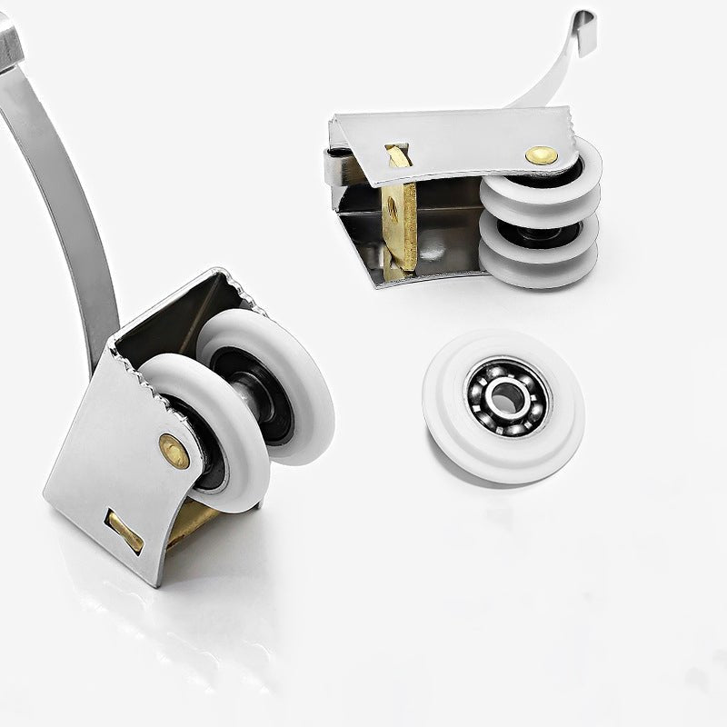 Wardrobe Closet Sliding Door Pulley Stainless Steel Bathroom Partition Glass Wheel Furniture Caster Part - HomeDIYer