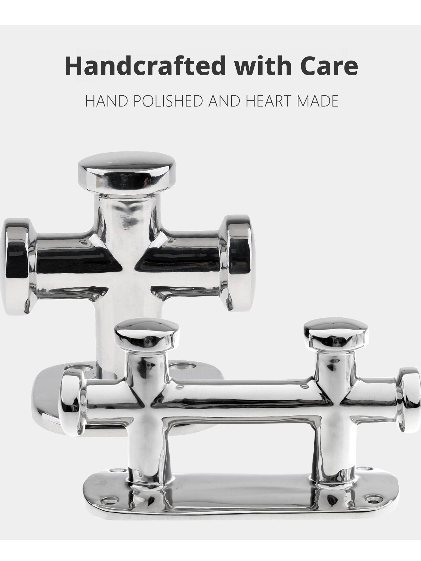 316 Stainless Steel Marine Bollard - Cross Cleat & Tube Pile for Boat Docking, Ship Mooring & Dock Hardware