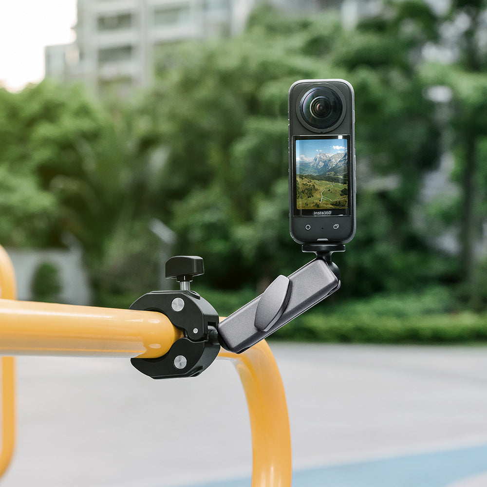 Bike and Motorcycle Handlebar Mount for GoPro DJI Insta360 Action Cameras, Aluminum Alloy Clamp with Optional 15cm Extension Rod