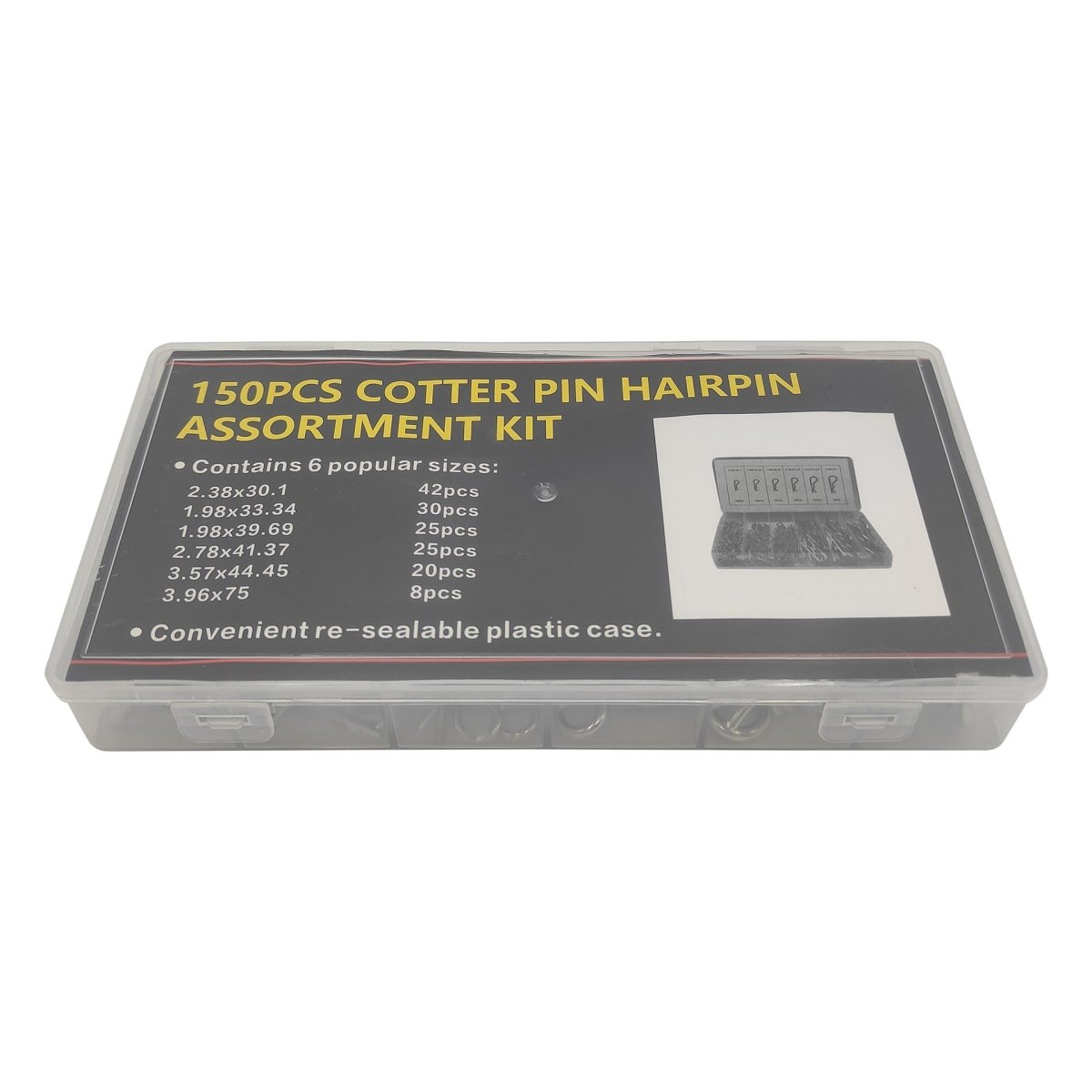 150Pcs Mechanical Hitch Hair Pin R Cotter Pin Tractor Clip Assortment Kit - HomeDIYer