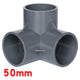 PVC 3-Way Grey Equal Connector Socket 20 25 32 40 50mm Pressure Pipe Fittings