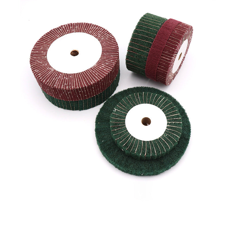 Nylon Fiber Flap Wheel Dia 150-300mm Abrasive Buffing Polishing Wheel Green/Red