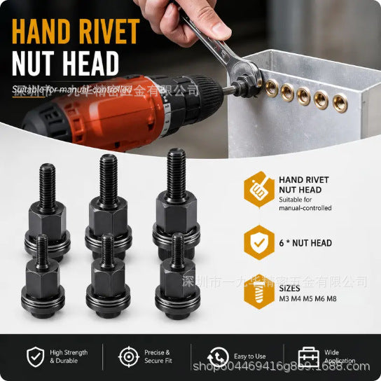 Rivet Nut Assortment Kit M3-M8 for Automotive & DIY Repairs