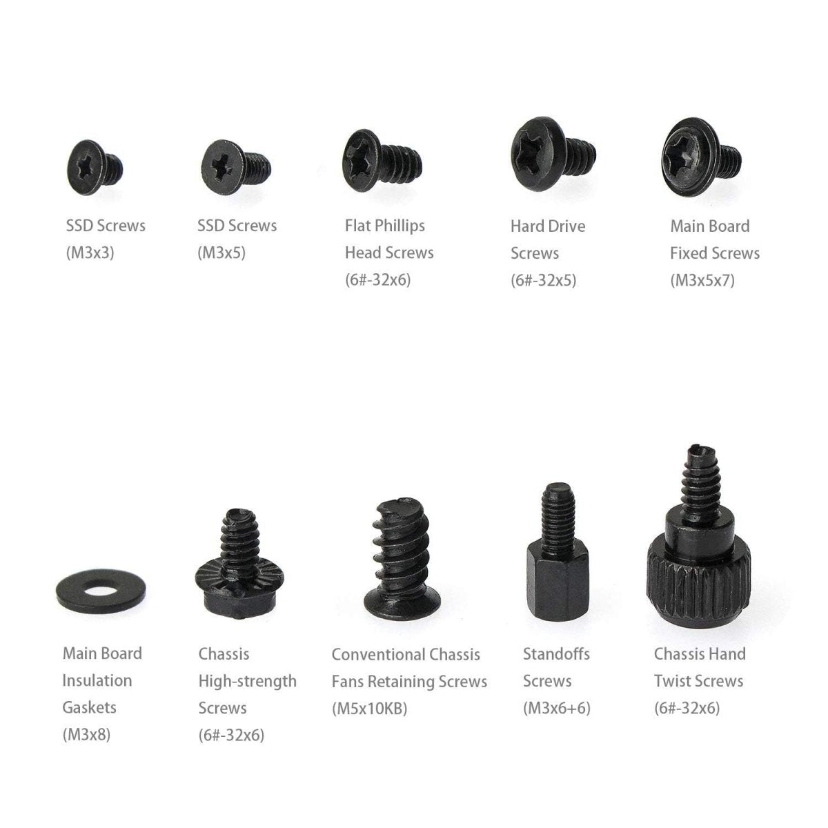 420 Pcs Computer Screws Standoffs Set Kit for PC Hard Drive,Case,Motherboard,Fan - HomeDIYer