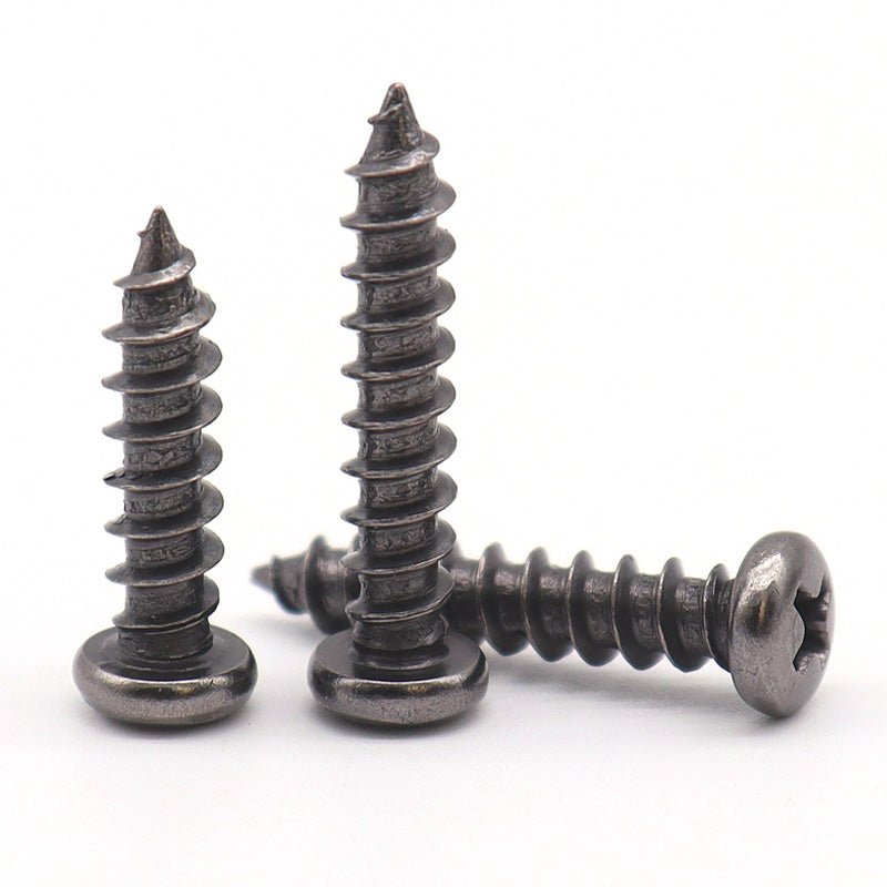 M1 - M3 Black Phillips Pan Head Self tapping screws Carbon Steel - HomeDIYer