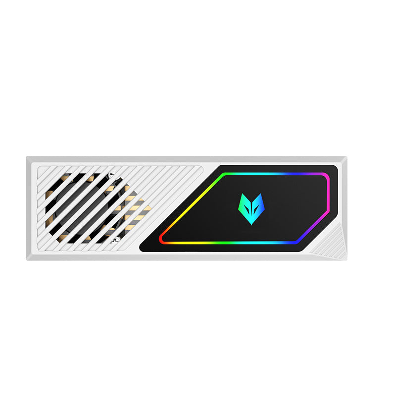 CM-M2F M.2 2280 SSD Cooler with Active Fan & ARGB — 1mm Brass Thermal Pad, 9000 RPM, 5V 3-Pin