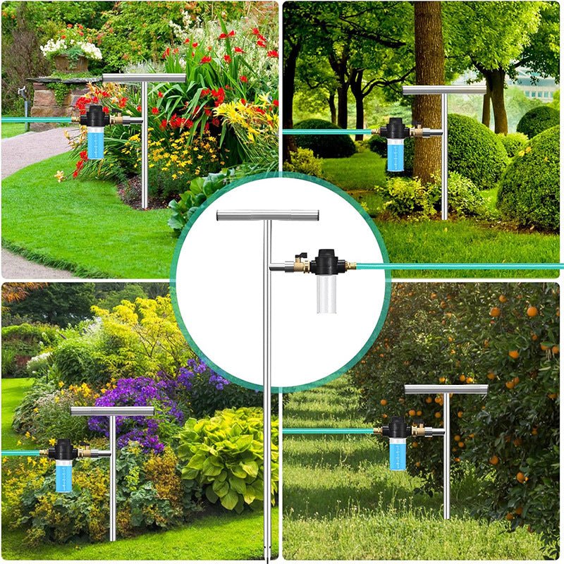 Tree Watering Spike, Deep Root Watering Tool for Trees with Fertilizer Bottle, Stainless Steel Root Feeder for Garden|T - Handle - HomeDIYer