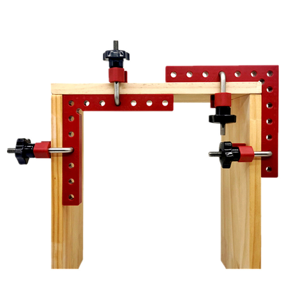 Aluminum 90-Degree Corner Clamp Kit 4-Pack 12-Piece | 120mm 140mm 160mm Woodworking L-Square