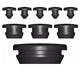 Black Snap-On Hole Plug Silicone Rubber Blanking Seal Bung Pipe Tube 2.5mm-50mm