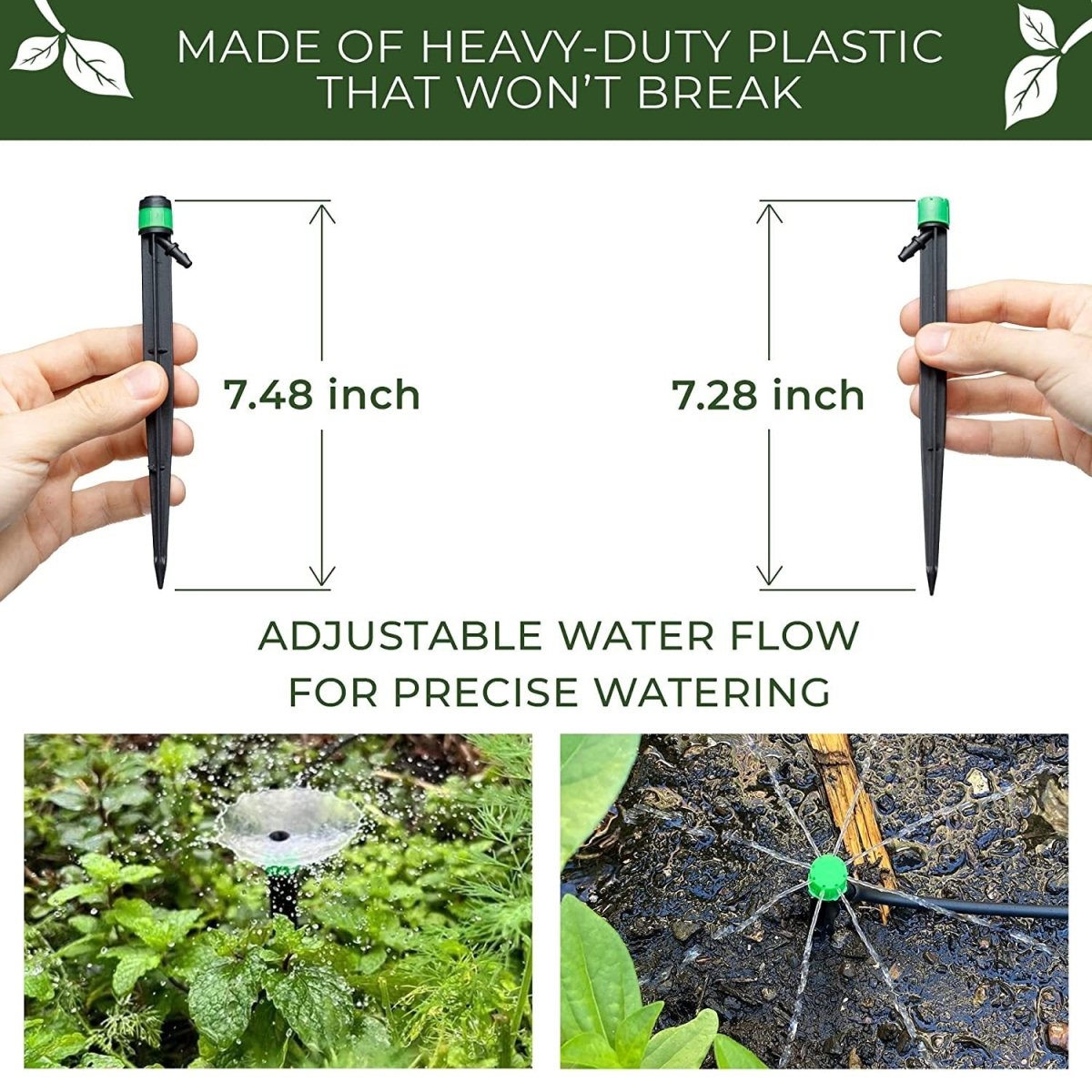 Drip Irrigation System - Adjustable Premium Irrigation System for Garden - Complete Drip Irrigation Kit with Drip Emitters - HomeDIYer