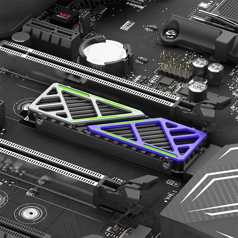 M.2 2280 SSD Heatsink — Dual-Layer Alloy Cooler with Thermal Pads, 2-Pack