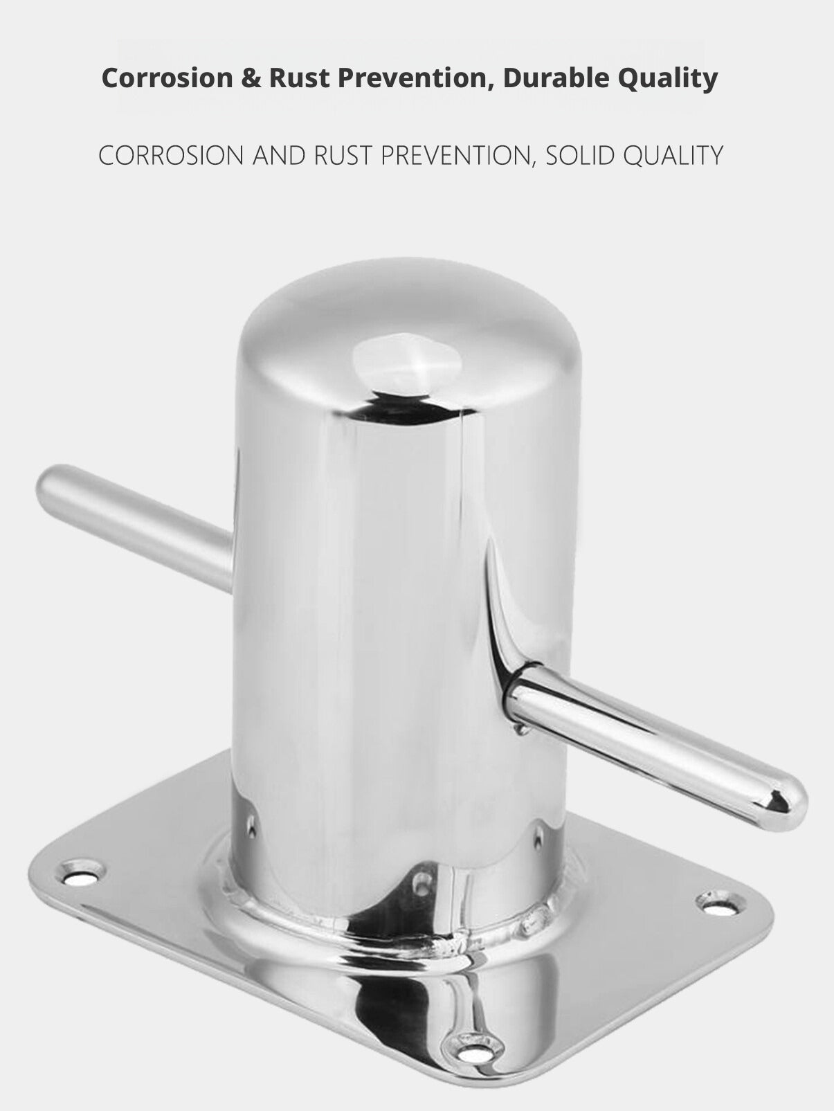 316 Stainless Steel Marine Bollard - Cross Cleat & Tube Pile for Boat Docking, Ship Mooring & Dock Hardware