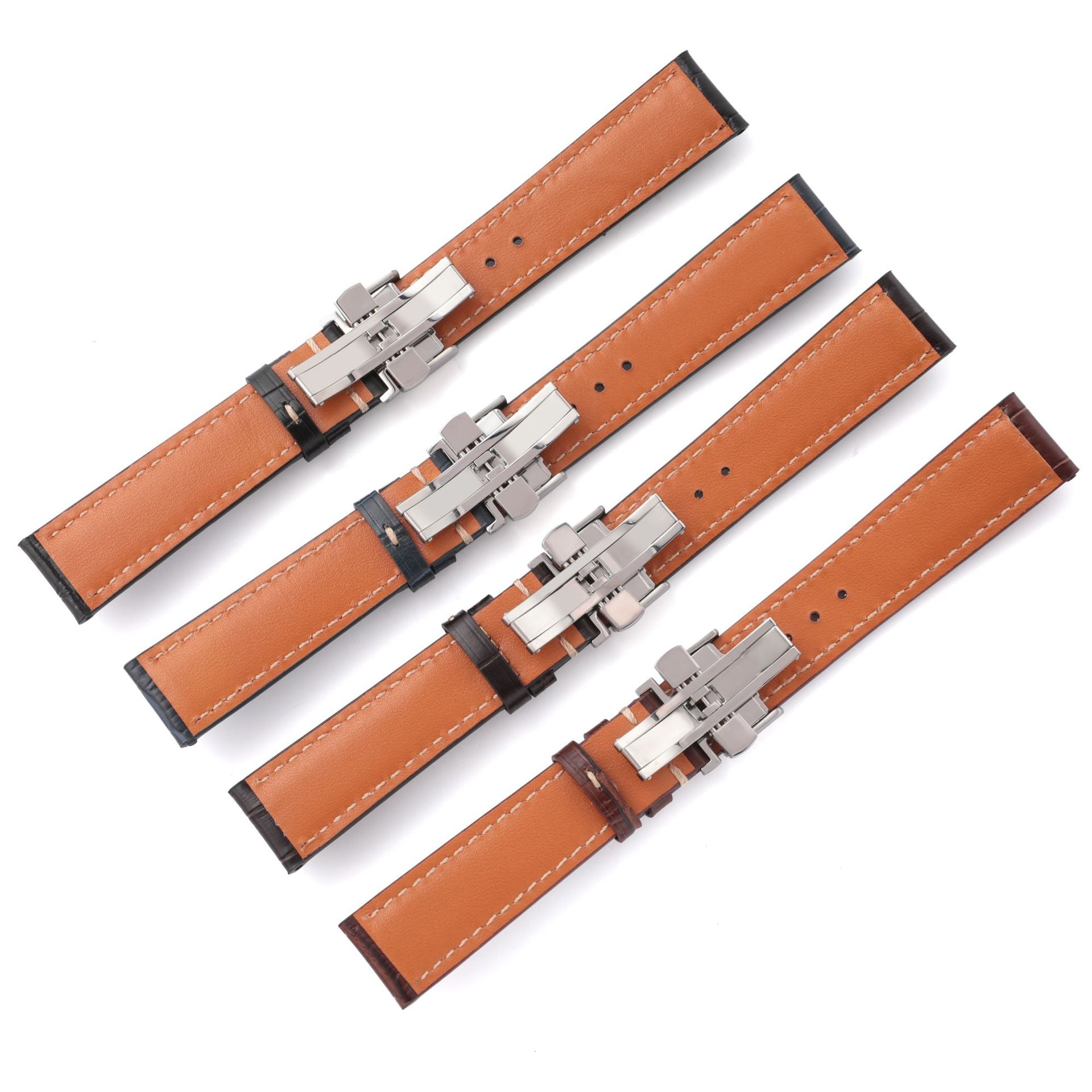 Longines Master Collection Leather Watch Band Bamboo Grain 8 Widths
