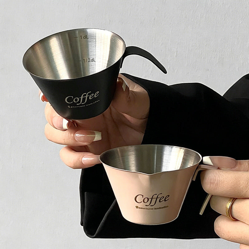 Stainless Steel Espresso Shot Measuring Cup with Dual Scale – Barista Grade Coffee Shot Glass