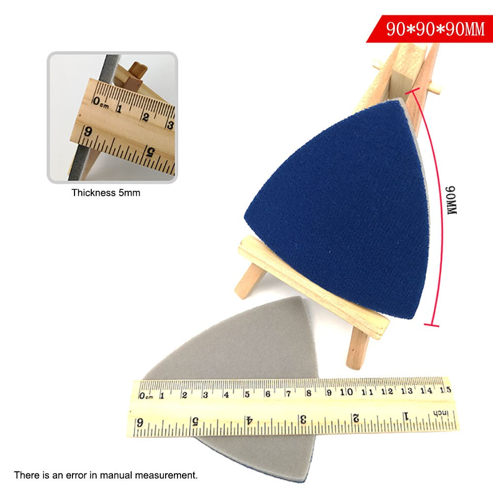 90*90*90mm Triangle Sponge Sandpaper 0 - 6 Hole Sanding Paper Pads Sheets
