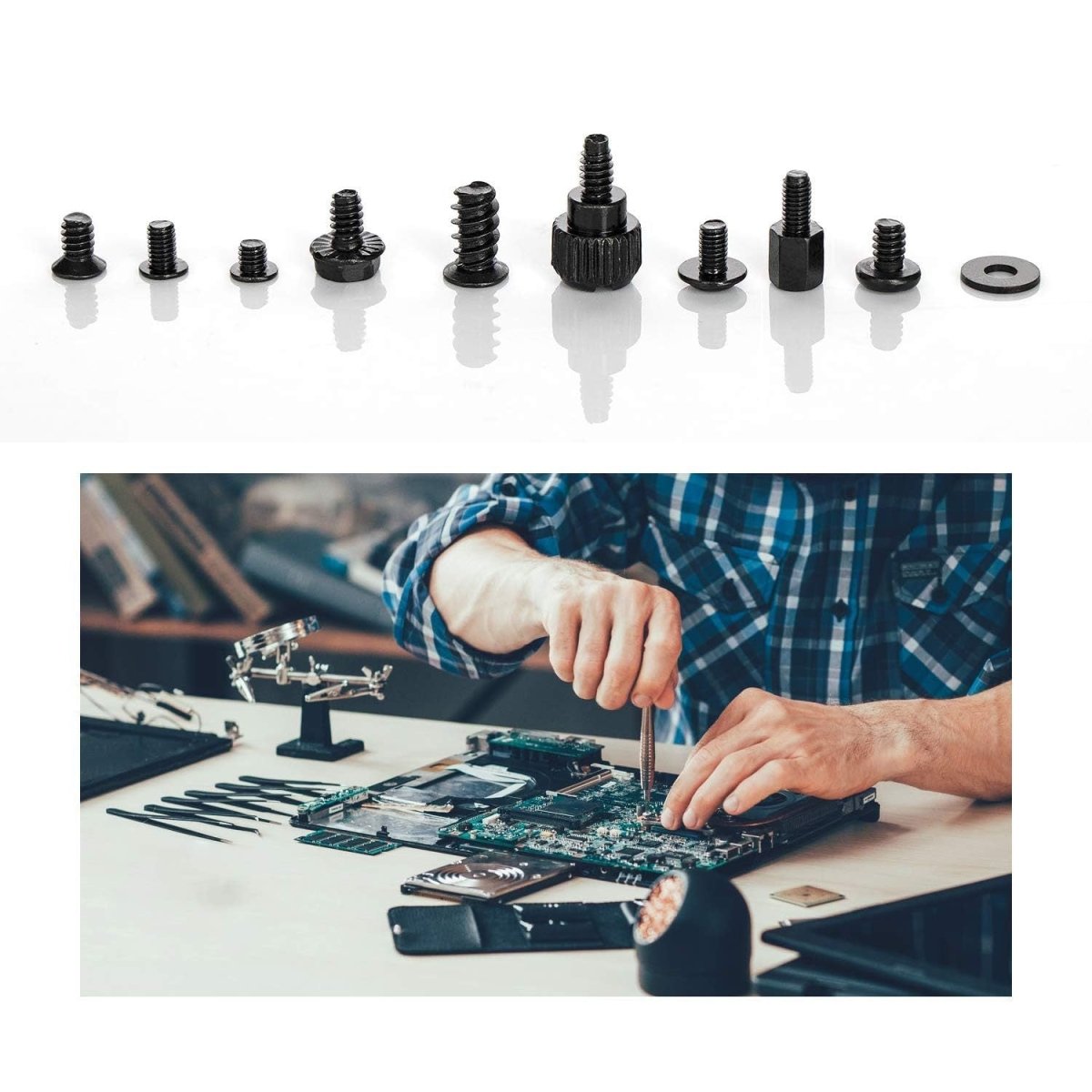 420 Pcs Computer Screws Standoffs Set Kit for PC Hard Drive,Case,Motherboard,Fan - HomeDIYer