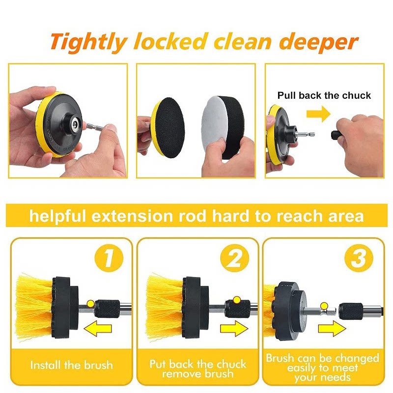 Complete Electric Drill Brush Set – 6-Piece Multi-Purpose Cleaning Kit