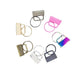 42 Pack Key Fob Hardware 1 Inch Bulk 6 Color Key Chain Fob Wristlet with Key Ring for Wristlet Keychain, Key Lanyard, Key Chain Making Hardware Supplies
