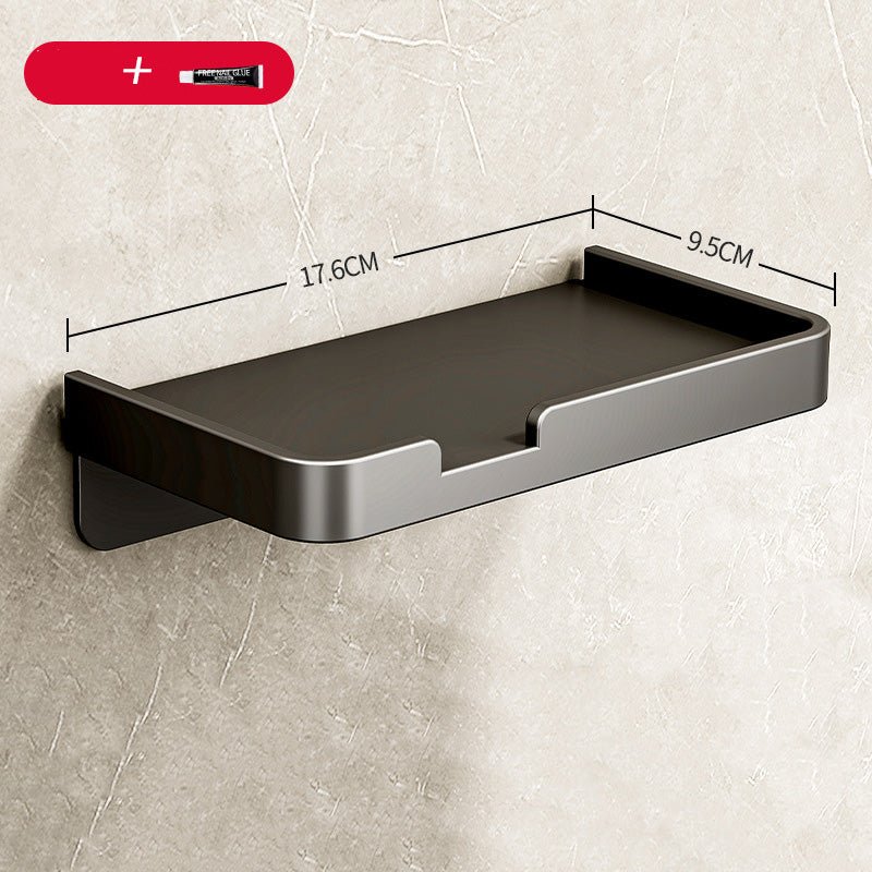 Bathroom Paper Towel Holder No Punch Bathroom Cell Phone Roll Paper Holder Tissue Box Black & Gray - HomeDIYer