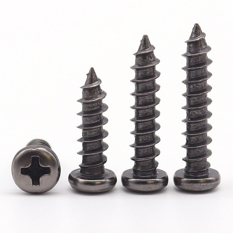 M1 - M3 Black Phillips Pan Head Self tapping screws Carbon Steel - HomeDIYer