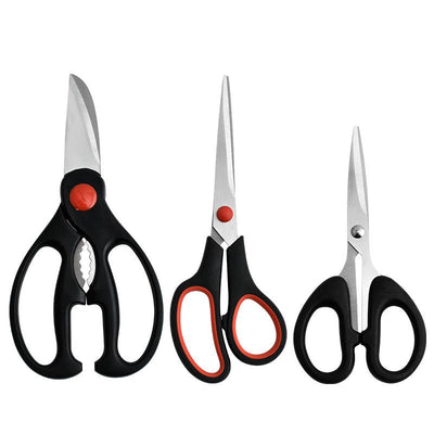 Kitchen Scissors 3-Pack Set – Stainless Steel Poultry Shears for Cooking