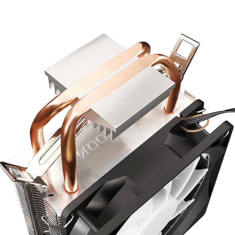 Dual Heatpipe CPU Cooler with Dual 90mm Fans — Intel & AMD, 3-Pin, 35-Fin Tower
