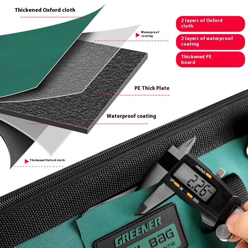 Multifunctional Handheld Toolkit Sturdy And Durable Electrician Special Canvas Thickened Woodworking Bag Portable Storage Bag - HomeDIYer