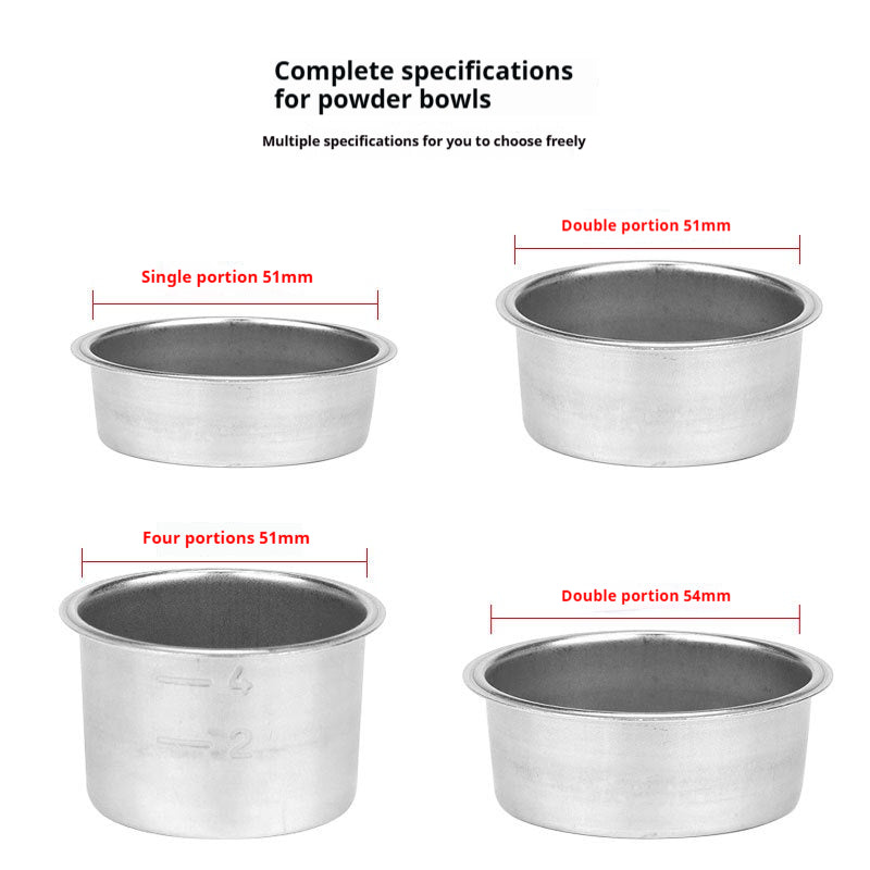 304 Stainless Steel Espresso Filter Basket – 51mm / 54mm / 58mm | Single & Double Shot Precision Portafilter Cup