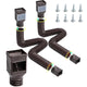 Flexible Downspout Extender 2-Pack Extends 22–63" PE Brown Fits 2×3 3×3 3×4 Downspouts