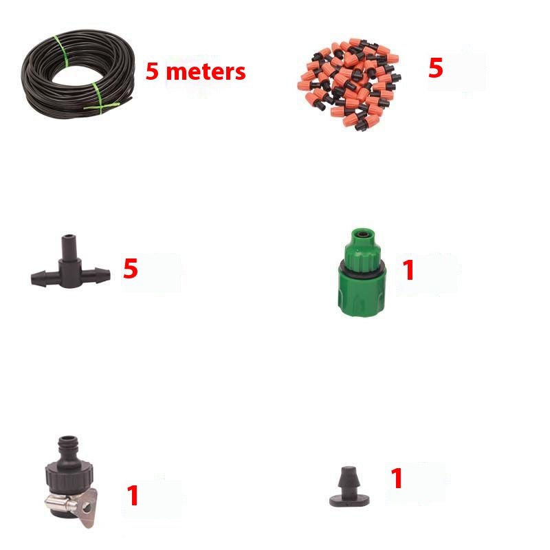 Gardening irrigation equipment 1/4 - inch Mist Irrigation Kits Accessories Plant Watering System Spray automatic watering atomization spray water diameter 30cm - HomeDIYer
