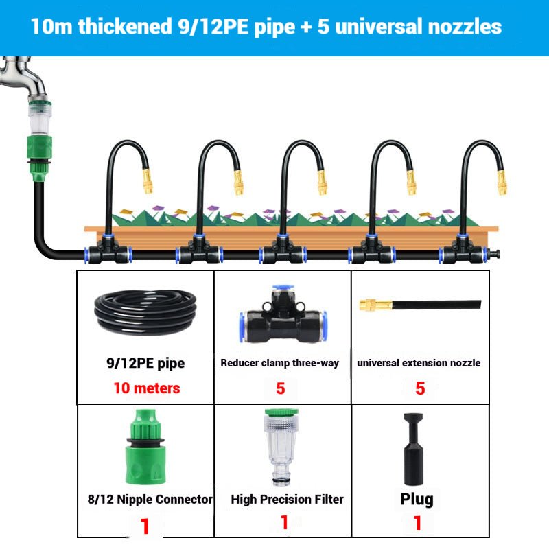 360° Curved Garden Automatic Irrigation System, Garden Grid Watering Sprinkler System DIY Irrigation Set for Greenhouse Yard Lawn Raised Garden Bed - HomeDIYer