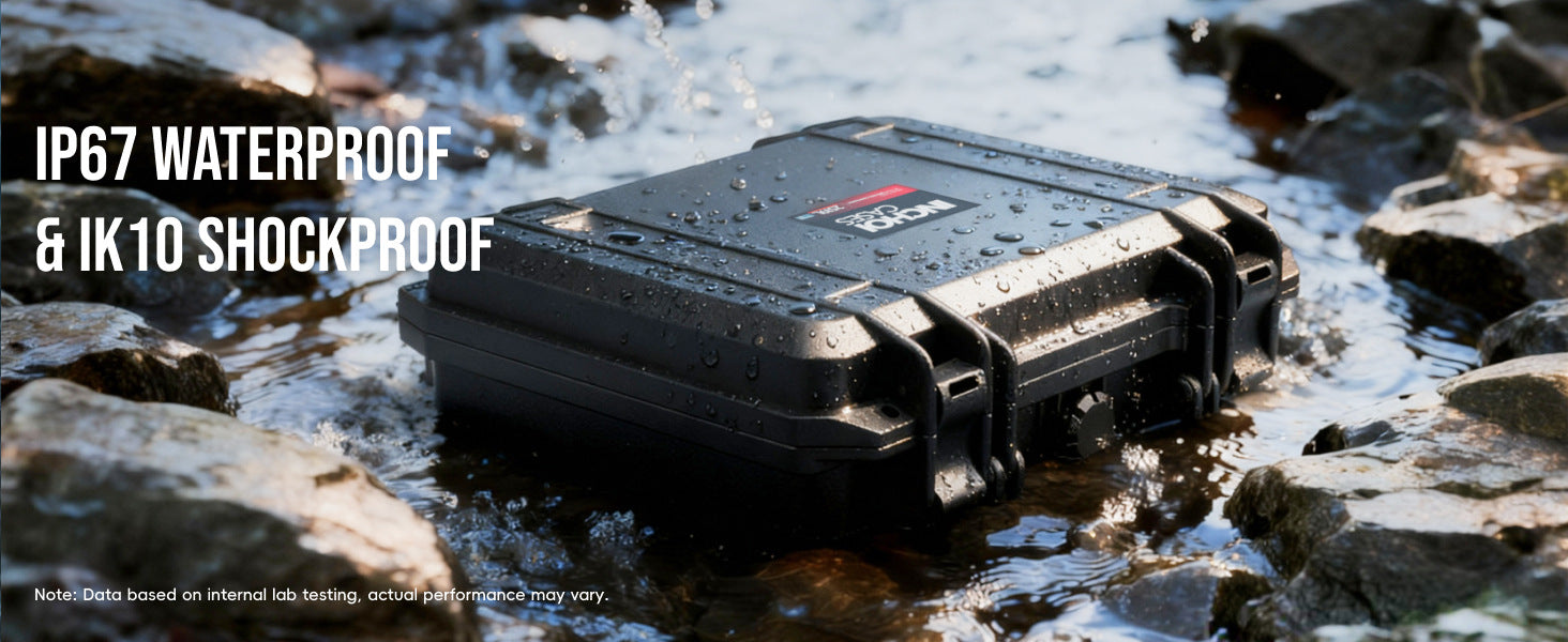 DJI Pocket 3 Waterproof Hard Case, IP67 Shockproof PP Storage Box for OSMO Camera, 1-Layer or 2-Layer