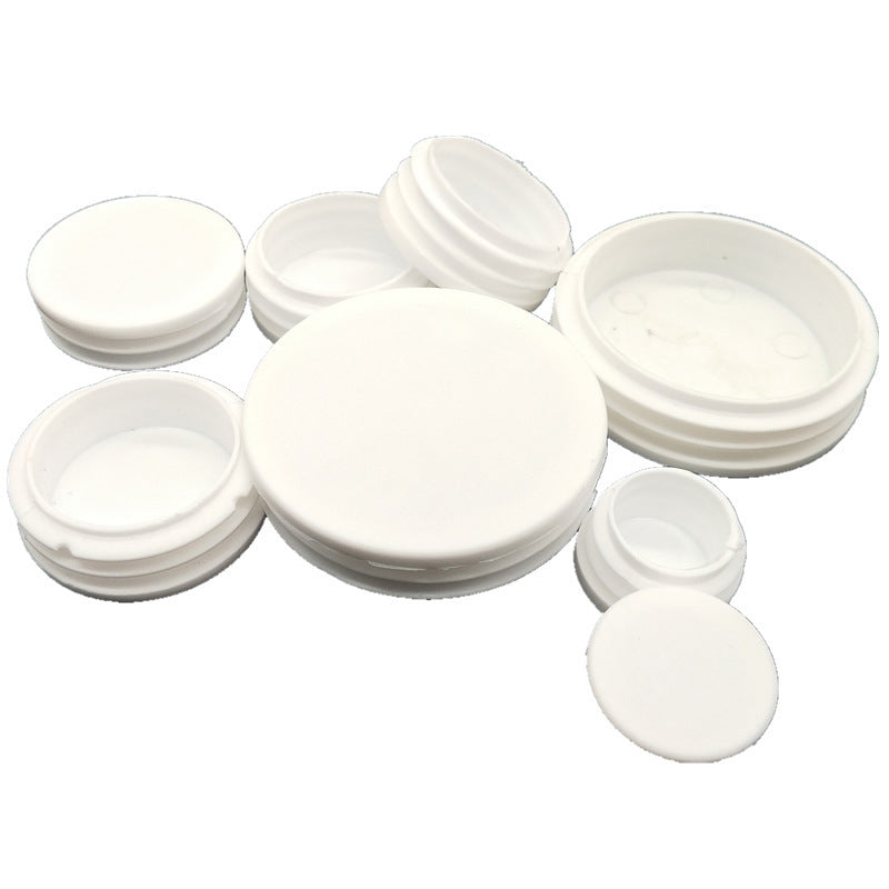 16-107mm White Round Plastic Blanking End Cap Caps