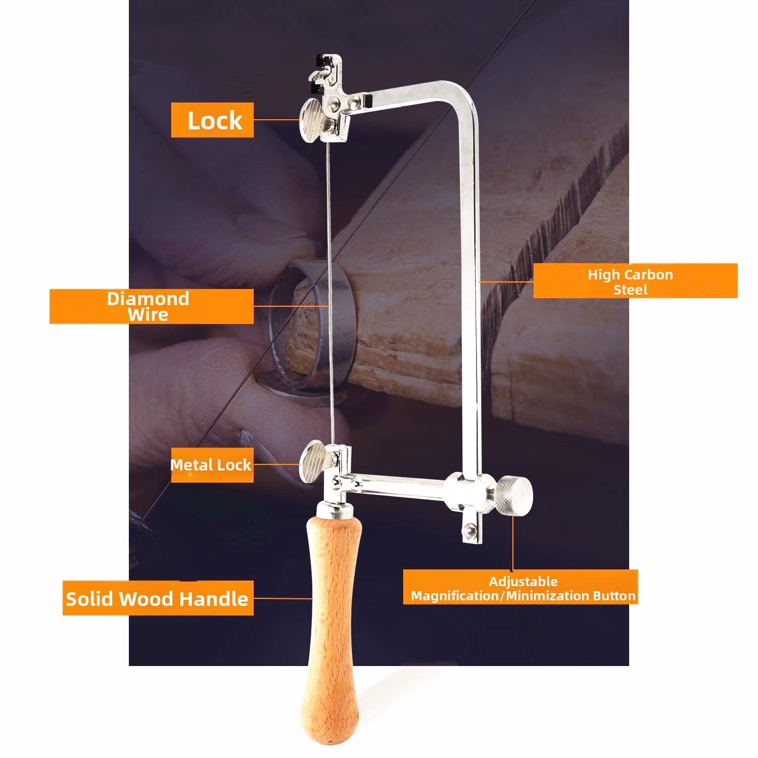 Diamond Wire Saw – 0.3 / 0.5 / 1.0 mm Cutting Wire & U-Shaped Bow Saw for Jewelry, Plastic & Stone Cutting