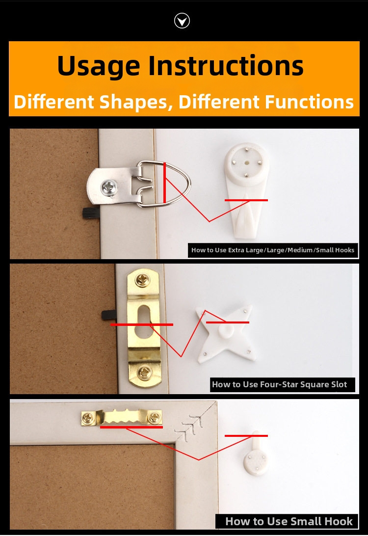 Invisible No-Drill Wall Hooks – Damage-Free Picture Hanging Nails for Frames & Wedding Photos