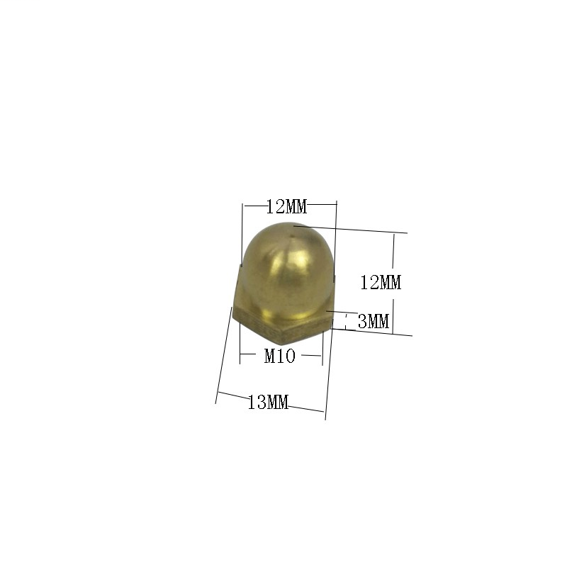 Premium Copper Round Head Cap Nuts & Hanger Nuts – M4 to M10 Decorative Hardware for Lamps & Furniture
