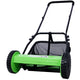 16-Inch 5-Blade Push Reel Lawn Mower with Grass Catcher, GREEN COLOR