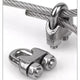 1PCS A2 Stainless Steel Wire Rope Grips Clamps U Bolts Heavy Duty Steel Metal M2-M20