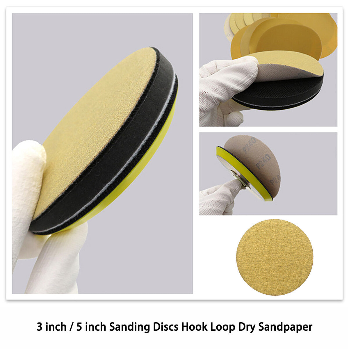 3 in / 5 in Sanding Discs 40-1000 Grit Hook Loop Sandpaper Orbital Sander Paper