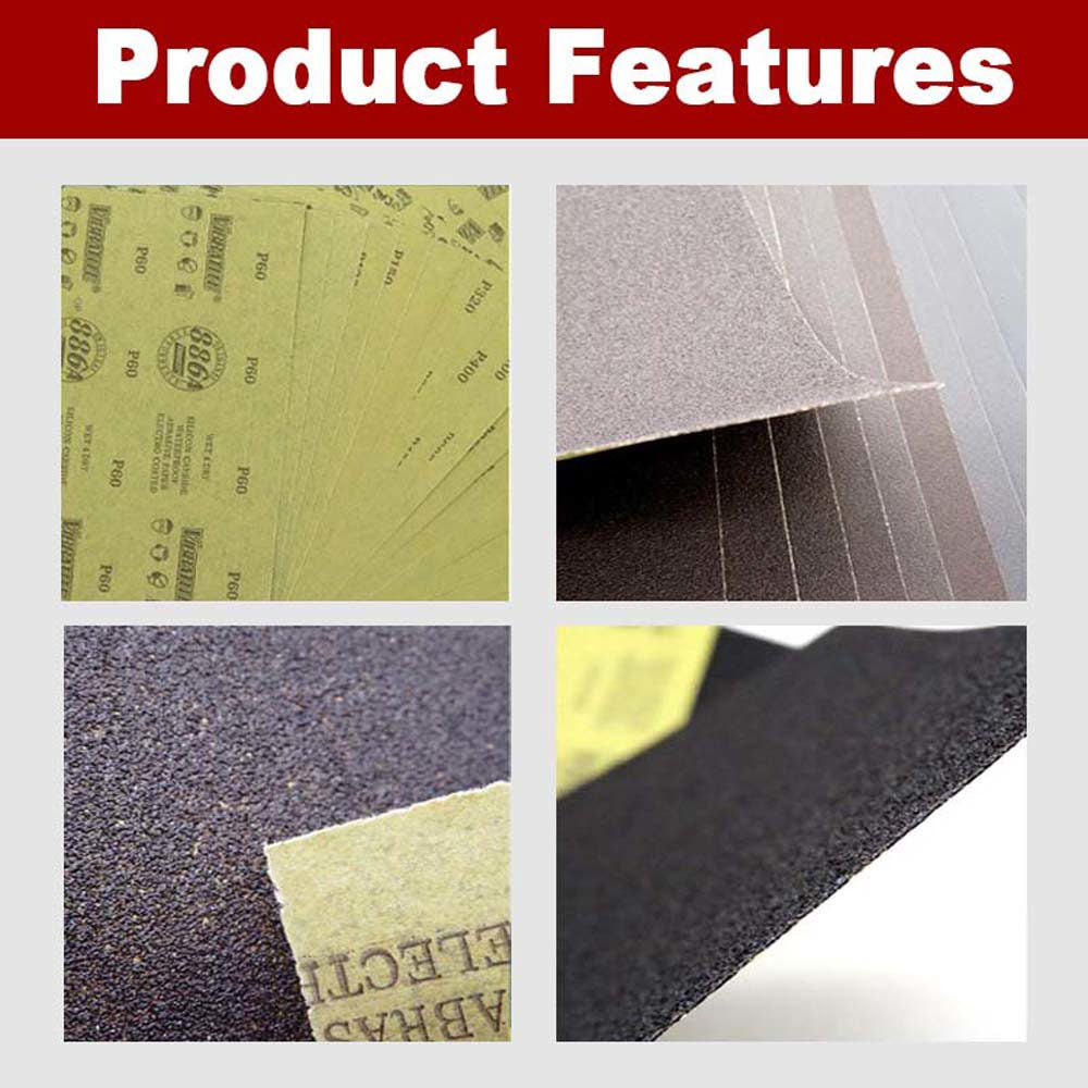 Sandpaper 230 x 280mm Wet And Dry 60# To 2500# Grit Abrasive Sanding Paper Sheet
