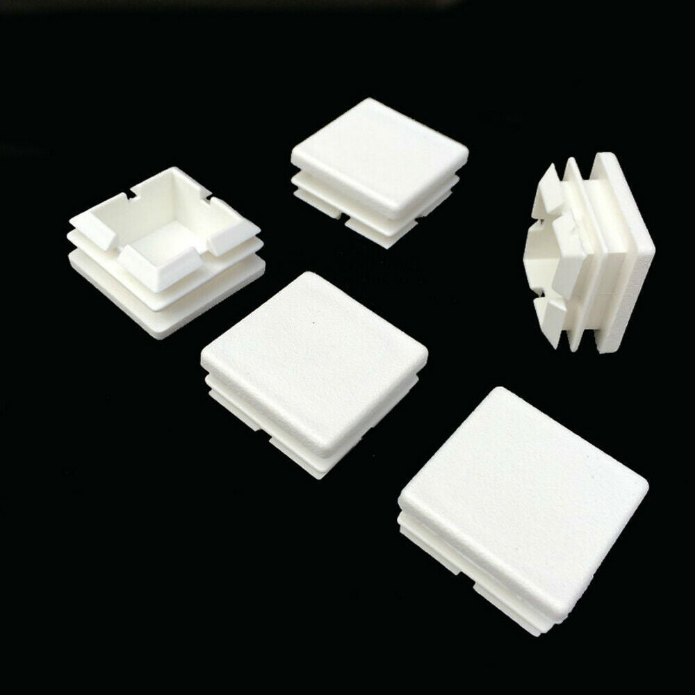 White Plastic Rectangle/Square/Round Blanking End Caps Tube