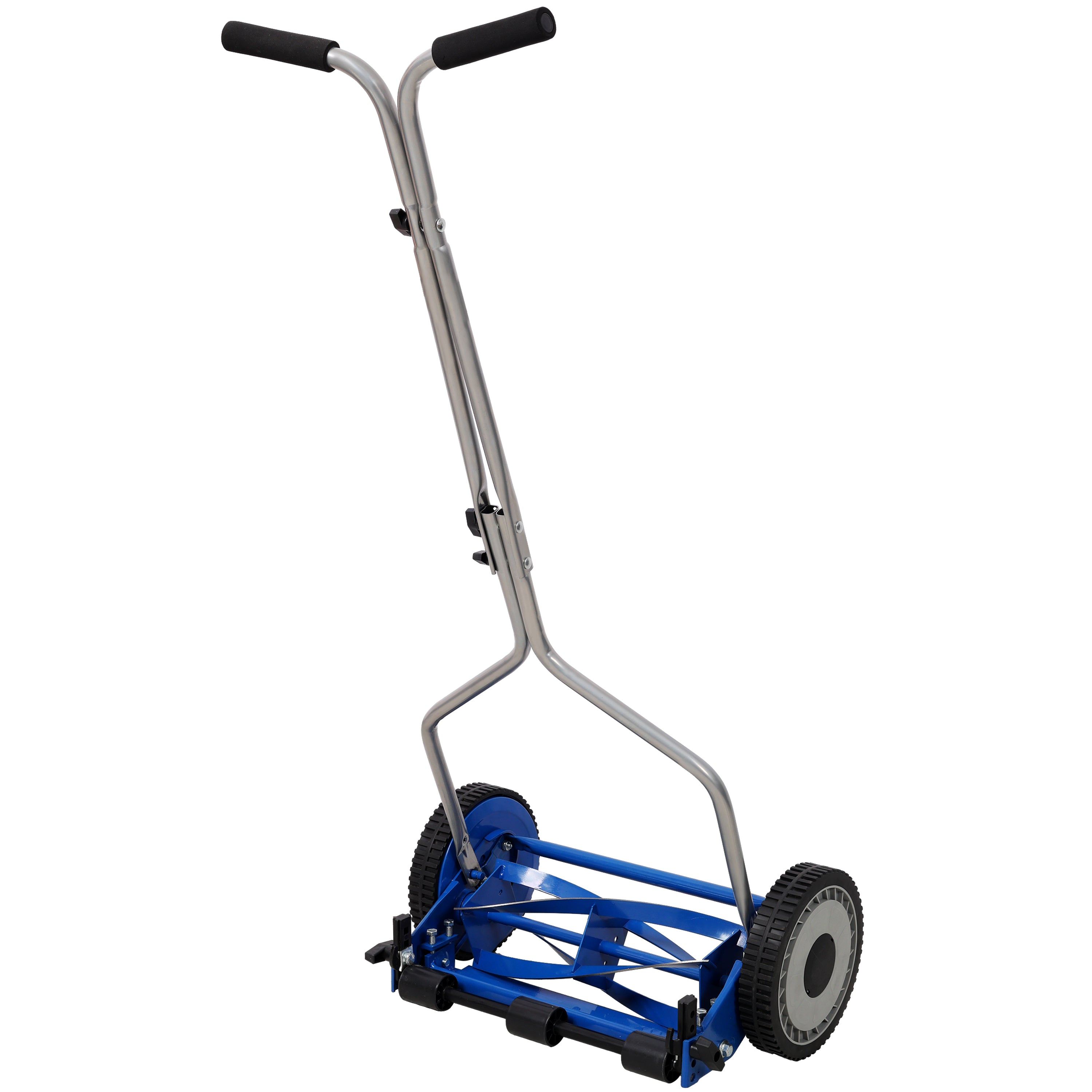 16in Push Lawn Mower, Push Reel Lawn Mower, Blue Color