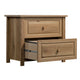 Lateral File with Farmhouse Style, Brown finish