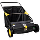 Push Lawn Sweeper 26" 4 Spinning Brushes 7 cu ft Hopper Bag Adjustable Height Steel Frame