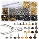 Metal Double Cap Rivets Studs Round Rivet for DIY Leather Craft Bag Belt Clothing Garment Shoes Pet Collar Fixing Tools