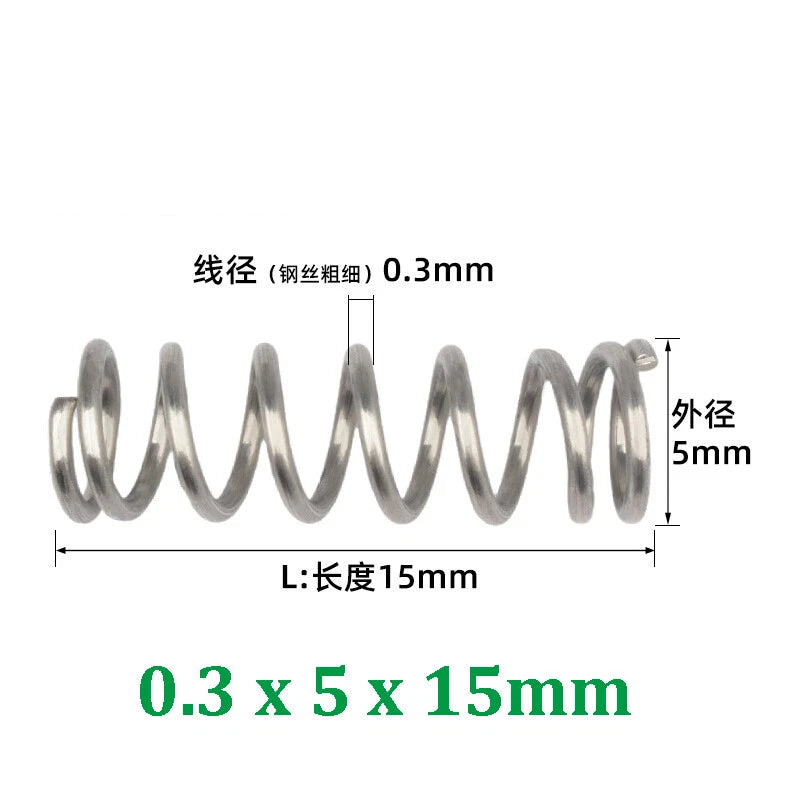 Compression Spring 0.2-0.5mm Wire Diameter Pressure Small Spring Stainless Steel