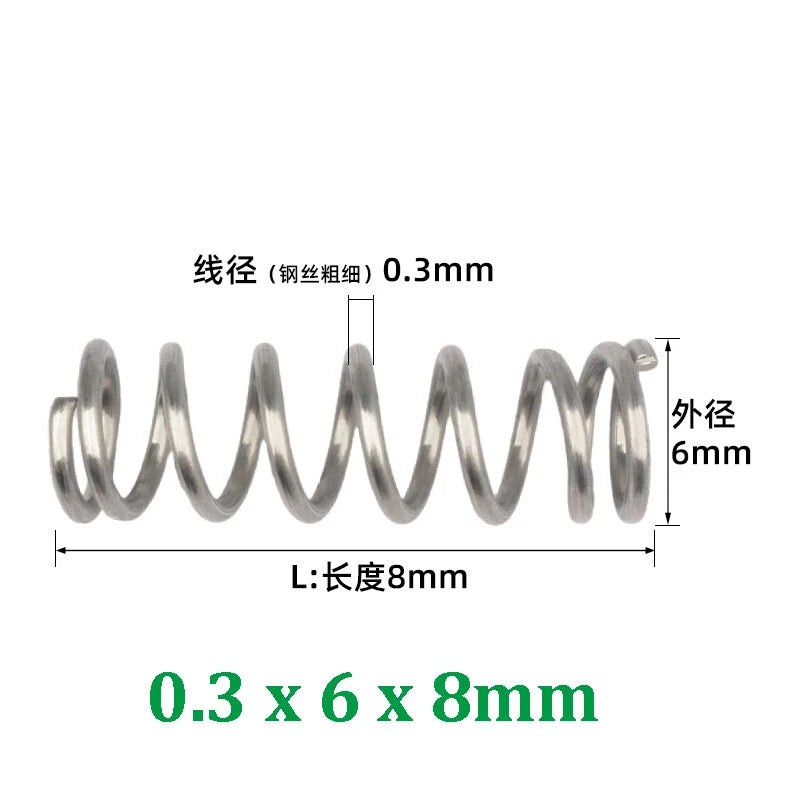 Compression Spring 0.2-0.5mm Wire Diameter Pressure Small Spring Stainless Steel